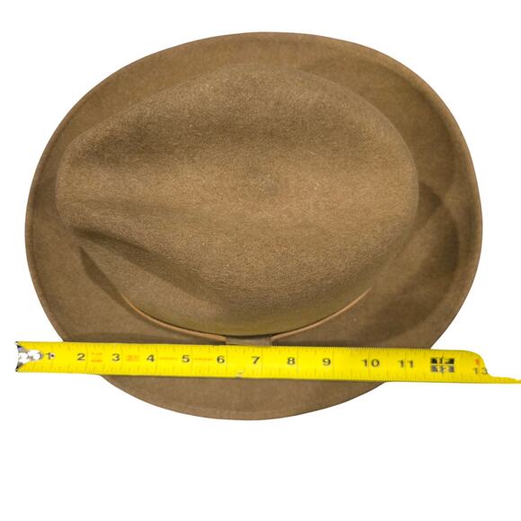 Bailey Mens Vintage Glen Crushable Furlite Hat Brown Wool Wide Brim Classic L - Picture 11 of 12